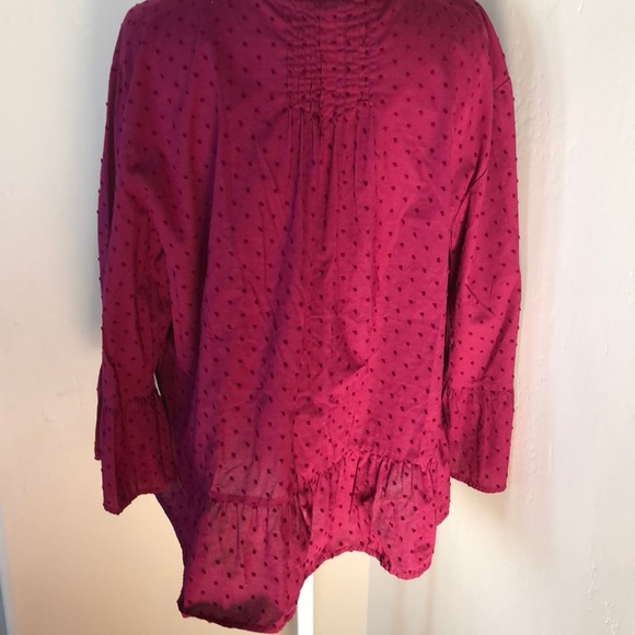 REDUCED! Beautiful Plus Size Burgundy Gap Blouse - Picture 3 of 5